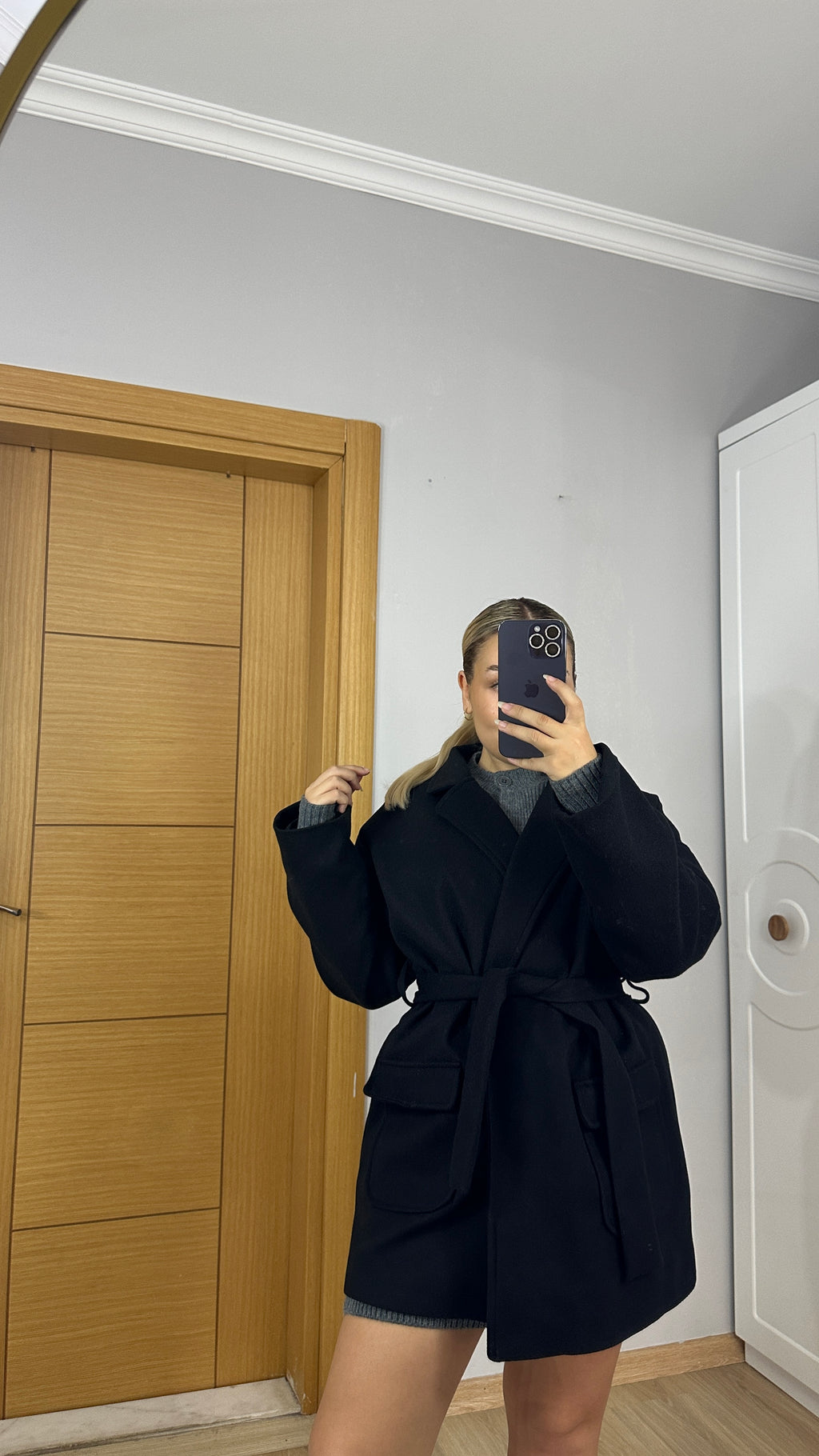 Premium dokulu siyah renk kaban